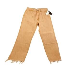 RE/DONE Desert Sand Rigid 70's Ultra High Rise Stove Pipe Raw Hem - Size 28
